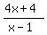%284x%2B4%29%2F%28x-1%29