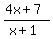 %284x%2B7%29%2F%28x%2B1%29