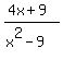 %284x%2B9%29%2F%28x%5E2-9%29