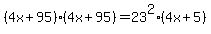 %284x%2B95%29%284x%2B95%29=23%5E2%284x%2B5%29