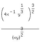 %284x%5E%28-1%29y%5E%281%2F3%29%29%5E%283%2F2%29%2F%28xy%29%5E%283%2F2%29