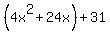 %284x%5E2%2B24x%29%2B31