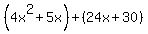 %284x%5E2%2B5x%29%2B%2824x%2B30%29