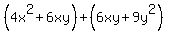 %284x%5E2%2B6xy%29%2B%286xy%2B9y%5E2%29