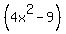 %284x%5E2+-+9%29