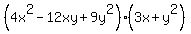 %284x%5E2-12xy%2B9y%5E2%29%283x%2By%5E2%29