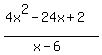 %284x%5E2-24x%2B2%29%2F%28x-6%29