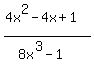 %284x%5E2-4x%2B1%29%2F%288x%5E3-1%29