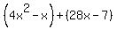 %284x%5E2-x%29%2B%2828x-7%29