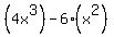 %284x%5E3%29+-+6%28x%5E2%29