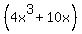 %284x%5E3+%2B+10x%29
