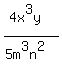 %284x%5E3y%29%2F%285m%5E3n%5E2%29