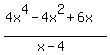 %284x%5E4-4x%5E2%2B6x%29%2F%28x-4%29