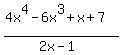 %284x%5E4-6x%5E3%2Bx%2B7%29%2F%282x-1%29