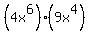 %284x%5E6%29%289x%5E4%29