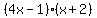 %284x-1%29%28x%2B2%29