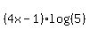 %284x-1%29log%28%285%29%29
