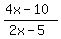 %284x-10%29%2F%282x-5%29
