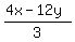 %284x-12y%29%2F3