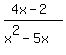 %284x-2%29%2F%28x%5E2-5x%29