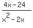 %284x-24%29%2F%28x%5E2-2x%29