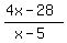 %284x-28%29%2F%28x-5%29