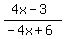 %284x-3%29%2F%28-4x%2B6%29