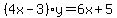 %284x-3%29y=6x%2B5