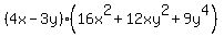 %284x-3y%29%2816x%5E2+%2B+12xy%5E2+%2B+9y%5E4%29