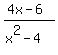 %284x-6%29%2F%28x%5E2-4%29