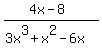 %284x-8%29%2F%283x%5E3%2Bx%5E2-6x%29