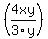 %284xy%2F3y%29
