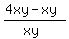 %284xy+-+xy%29%2F%28xy%29