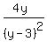 %284y%29%2F%28y-3%29%5E2