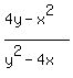 %284y+-+x%5E2%29%2F%28y%5E2-4x%29