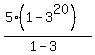 %285%281-3%5E20%29%29%2F%281-3%29