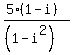 %285%281-i%29%29%2F%28%281+-+i%5E2%29%29