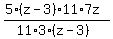 %285%28z-3%29%2A11%2A7z%29%2F%2811%2A3%28z-3%29%29