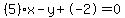 %285%29x-y%2B-2=0