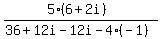 %285%2A%286%2B2i%29%29%2F%2836%2B12i-12i-4%28-1%29%29