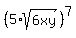 %285%2A+sqrt%286xy%29%29%5E7