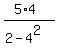 %285%2A4%29%2F%282-4%5E2%29