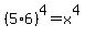 %285%2A6%29%5E4=x%5E4