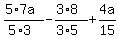 %285%2A7a%29%2F%285%2A3%29-%283%2A8%29%2F%283%2A5%29%2B4a%2F15