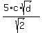 %285%2Ac%2Asqrt%28d%29%29%2Fsqrt%282%29