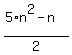 %285%2An%5E2+-+n%29%2F2