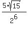 %285%2Asqrt%2815%29%29%2F2%5E6