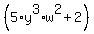%285%2Ay%5E3%2Aw%5E2%2B2%29