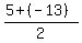 %285%2B%28-13%29%29%2F2