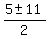 %285%2B-+11%29%2F2